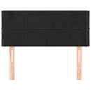 sengegavl 80x5x78/88 cm fløjl sort