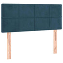 sengegavl 80x5x78/88 cm fløjl mørkeblå