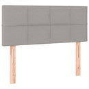 sengegavl 90x5x78/88 cm stof lysegrå
