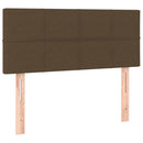 sengegavl 90x5x78/88 cm stof mørkebrun
