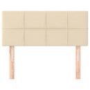 sengegavl 90x5x78/88 cm stof cremefarvet