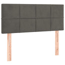 sengegavl 90x5x78/88 cm fløjl mørkegrå