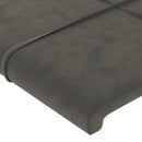 sengegavl 90x5x78/88 cm fløjl mørkegrå