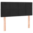 sengegavl 90x5x78/88 cm fløjl sort