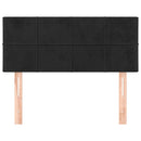 sengegavl 90x5x78/88 cm fløjl sort