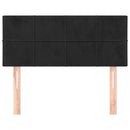 sengegavl 100x5x78/88 cm fløjl sort