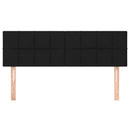 sengegavle 144x5x78/88 cm stof sort