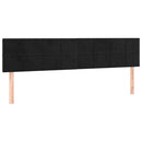 sengegavle 160x5x78/88 cm fløjl sort