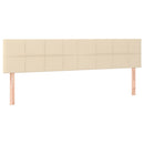sengegavle 180x5x78/88 cm stof cremefarvet