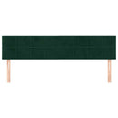 sengegavle 180x5x78/88 cm fløjl mørkegrøn