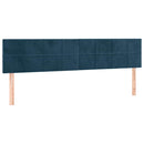 sengegavle 180x5x78/88 cm fløjl mørkeblå