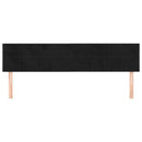 sengegavle 200x5x78/88 cm fløjl sort
