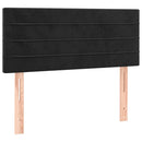 sengegavl 80x5x78/88 cm fløjl sort