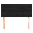 sengegavl 80x5x78/88 cm fløjl sort