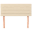 sengegavl 90x5x78/88 cm stof cremefarvet