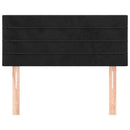 sengegavl 90x5x78/88 cm fløjl sort