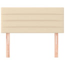 sengegavl 100x5x78/88 cm stof cremefarvet