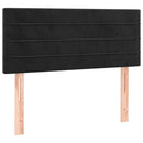 sengegavl 100x5x78/88 cm fløjl sort