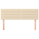 sengegavle 144x5x78/88 cm stof cremefarvet