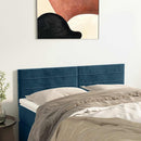 sengegavle 144x5x78/88 cm fløjl mørkeblå
