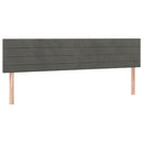 sengegavle 200x5x78/88 cm fløjl mørkegrå