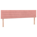 sengegavle 200x5x78/88 cm fløjl lyserød