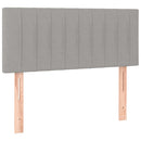 sengegavl 80x5x78/88 cm stof lysegrå