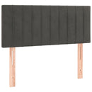 sengegavl 80x5x78/88 cm fløjl mørkegrå