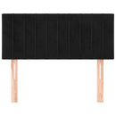 sengegavl 80x5x78/88 cm fløjl sort
