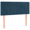sengegavl 80x5x78/88 cm fløjl mørkeblå