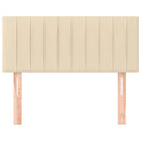 sengegavl 90x5x78/88 cm stof cremefarvet