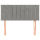 sengegavl 90x5x78/88 cm fløjl lysegrå