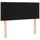 sengegavl 90x5x78/88 cm fløjl sort
