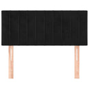 sengegavl 90x5x78/88 cm fløjl sort
