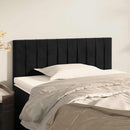 sengegavl 90x5x78/88 cm fløjl sort
