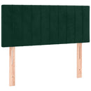 sengegavl 90x5x78/88 cm fløjl mørkegrøn