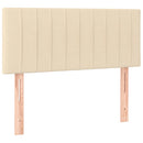sengegavl 100x5x78/88 cm stof cremefarvet