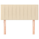 sengegavl 100x5x78/88 cm stof cremefarvet