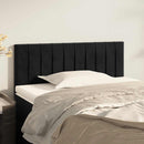 sengegavl 100x5x78/88 cm fløjl sort