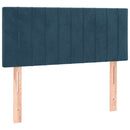 sengegavl 100x5x78/88 cm fløjl mørkeblå