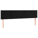 sengegavle 160x5x78/88 cm fløjl sort