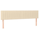 sengegavle 180x5x78/88 cm stof cremefarvet