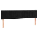 sengegavle 180x5x78/88 cm fløjl sort