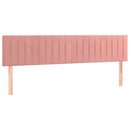 sengegavle 180x5x78/88 cm fløjl lyserød