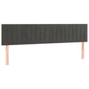 sengegavle 200x5x78/88 cm fløjl mørkegrå