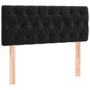 sengegavl 100x7x78/88 cm fløjl sort
