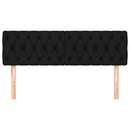 sengegavle 144x7x78/88 cm stof sort