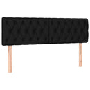sengegavle 160x7x78/88 cm stof sort