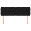 sengegavle 160x7x78/88 cm stof sort