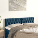 sengegavle 160x7x78/88 cm fløjl mørkeblå